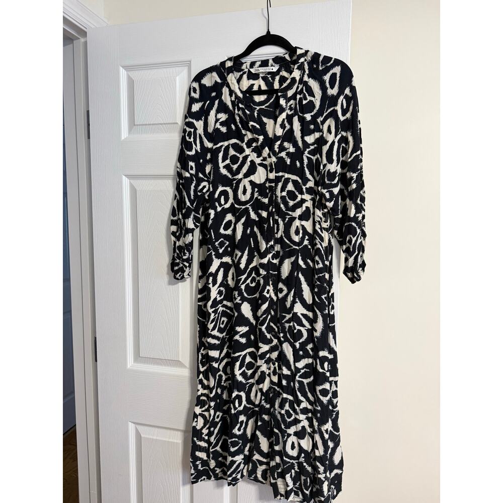 Zara Blue/White Button-Down Dress size XXL - Picture 1 of 6